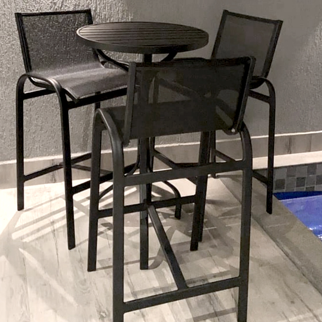 BANQUETA GRÉCIA EM ALUMINIO E TELA SLING - Imagem 3