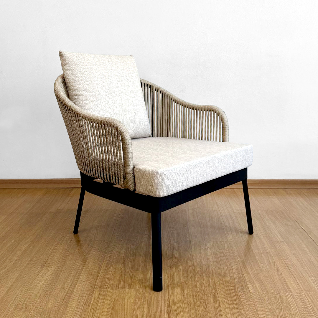 SOFÁ CALIFORNIA EM ALUMINIO E CORDA NÁUTICA - Imagem 3