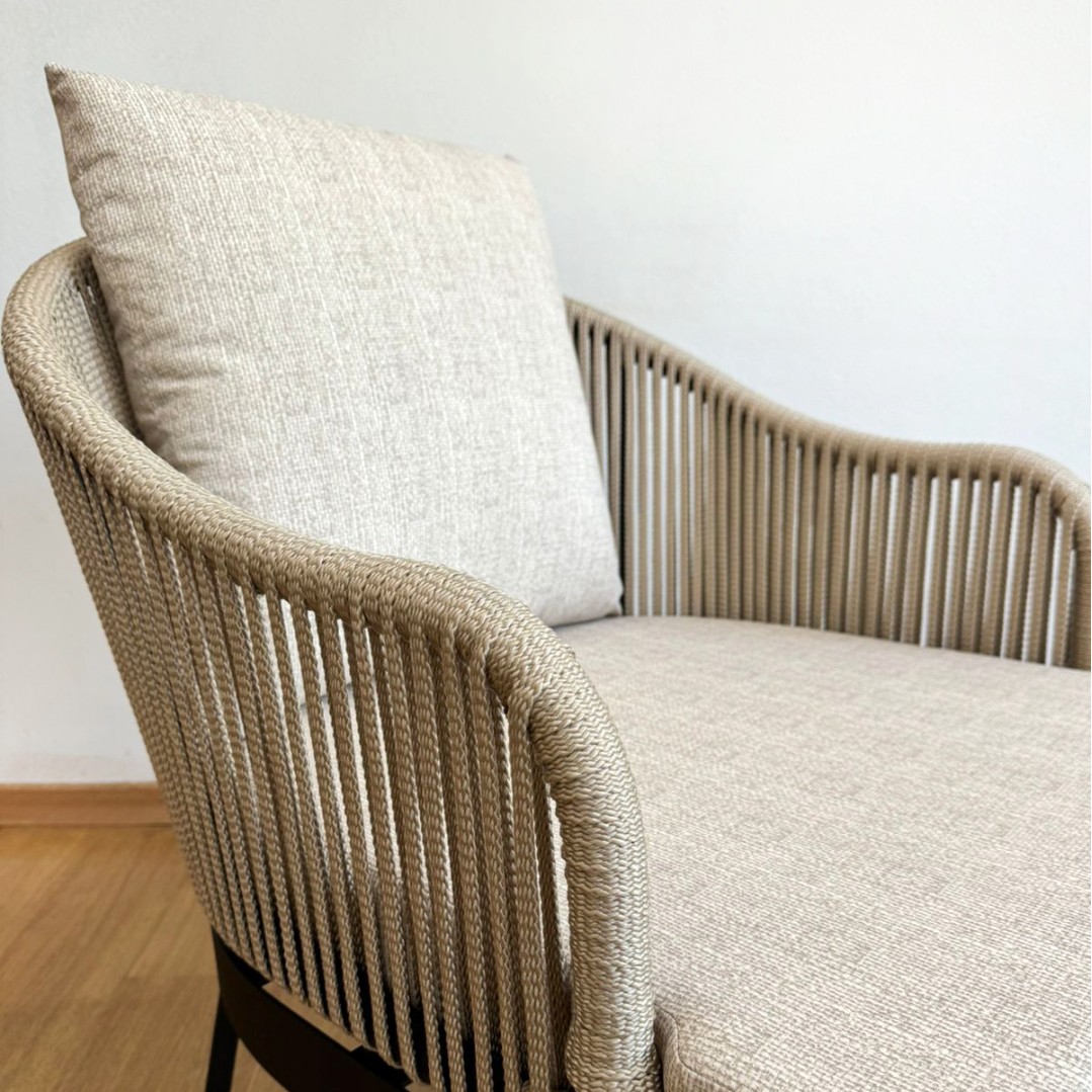 SOFÁ CALIFORNIA EM ALUMINIO E CORDA NÁUTICA - Imagem 4