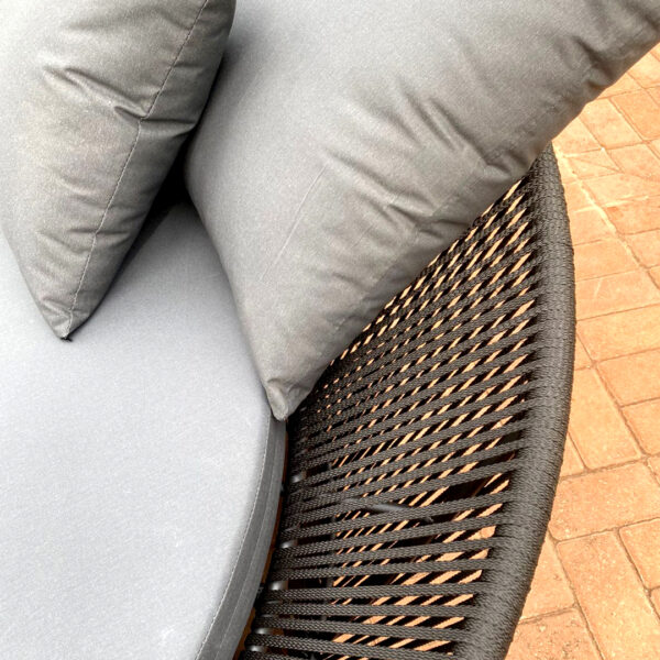 CHAISE SIDNEY 1,90M EM ALUMINIO E CORDA NÁUTICA - Imagem 6
