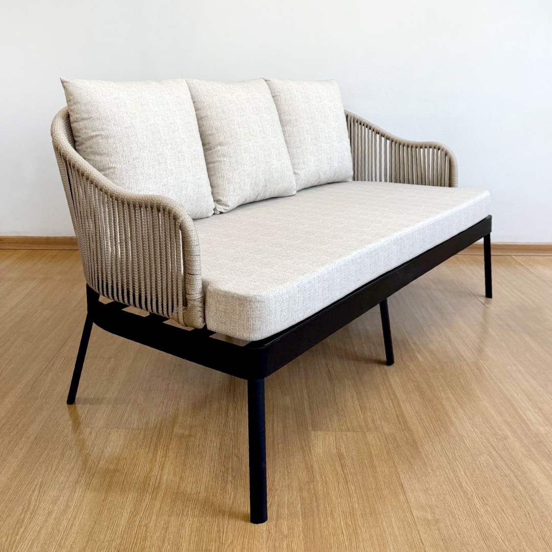 SOFÁ CALIFORNIA EM ALUMINIO E CORDA NÁUTICA - Imagem 7