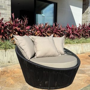 CHAISE SIDNEY EM ALUMINIO E CORDA NAUTICA